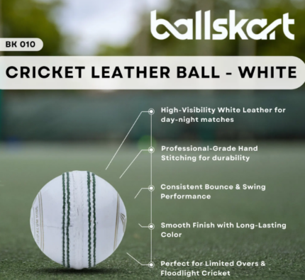 Cricket Leather Ball - White